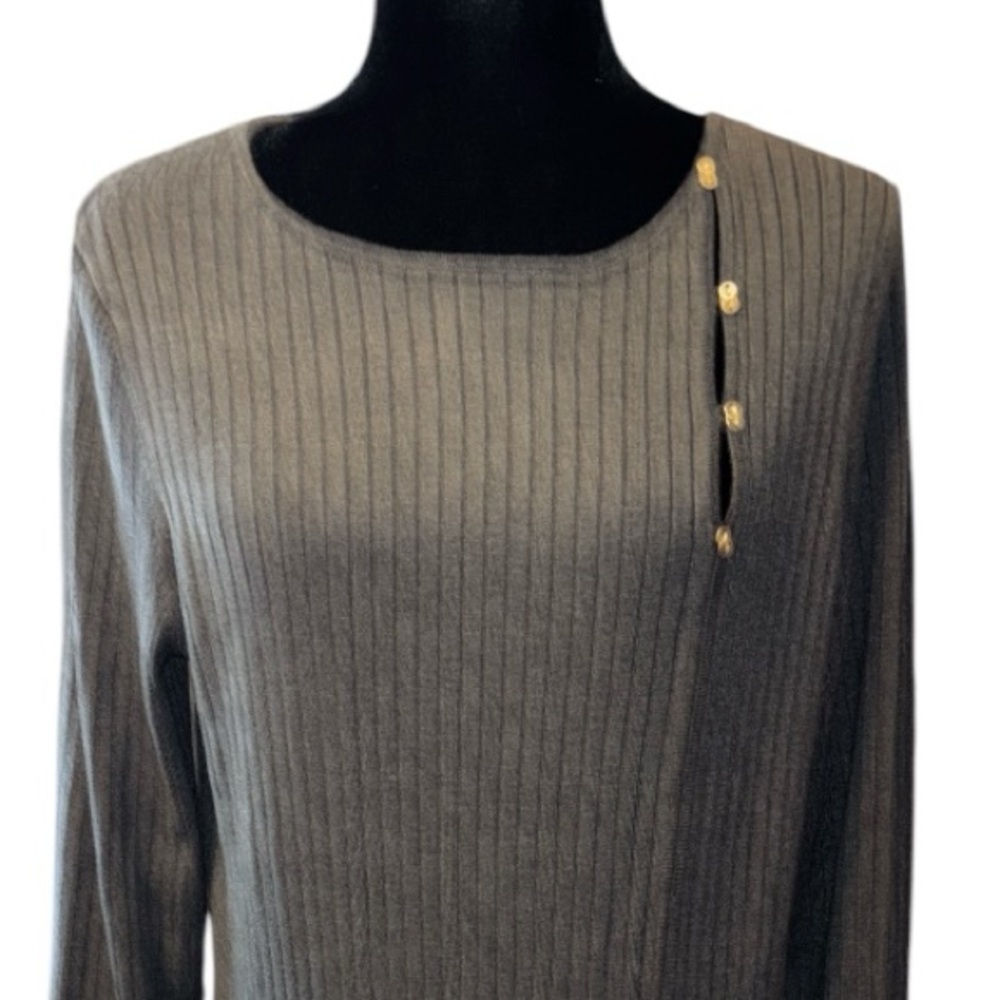 RW & CO Ribbed Knit Dress Long Sleeve Round Neck - Picture 6 of 10